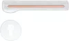 ELEGANZA/ELEGANT ajtókilincs kerek talpú R - 6mm-es talpú FIT fehér díszbetét réz színű PZ