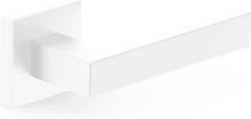 QUBIK ajtókilincs szögletes K-rozettás fehér Csak kilincs felső rozettán