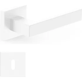 QUBIK ajtókilincs szögletes K-rozettás fehér BB