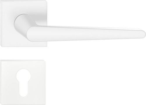 ARROW ajtókilincs négyzet alakú Q-rozettás fehér - CORONA PREMIUM PZ