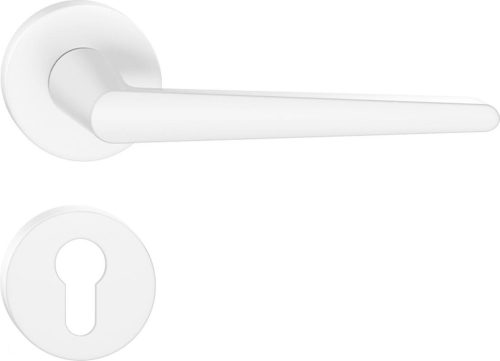 ARROW ajtókilincs kerek rozettás jobb oldali matt fehér - CORONA PREMIUM PZ
