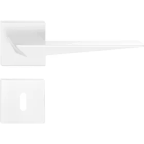   BLADE ajtóajtókilincs szögletes Q-rozettás matt fehér - CORONA PREMIUM BB