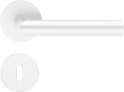 ELLE ajtókilincs kerek rozettás R SLIM vékony fehér - CORONA PREMIUM BB