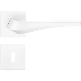   FLOW ajtókilincs szögletes Q rozettás fehér - CORONA PREMIUM BB