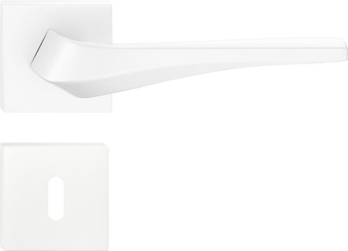 FLOW ajtókilincs szögletes Q rozettás fehér - CORONA PREMIUM BB