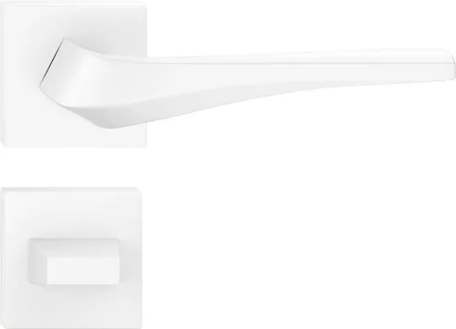 FLOW ajtókilincs szögletes Q rozettás fehér - CORONA PREMIUM WC