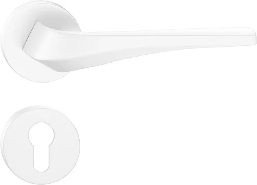FLOW ajtókilincs kerek talpú jobb oldali fehér - CORONA PREMIUM PZ