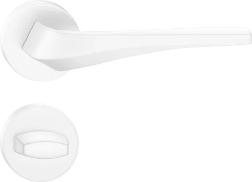 FLOW ajtókilincs kerek talpú jobb oldali fehér - CORONA PREMIUM WC