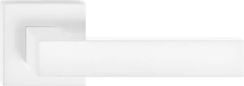 FOCUS ajtókilincs szögletes rozettás matt fehér - CORONA PREMIUM BB