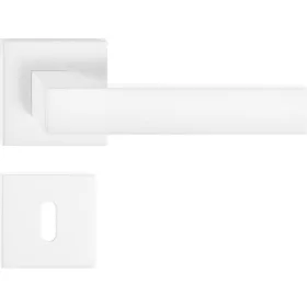   FOCUS ajtókilincs szögletes rozettás Q SLIM vékony fehér - CORONA PREMIUM BB