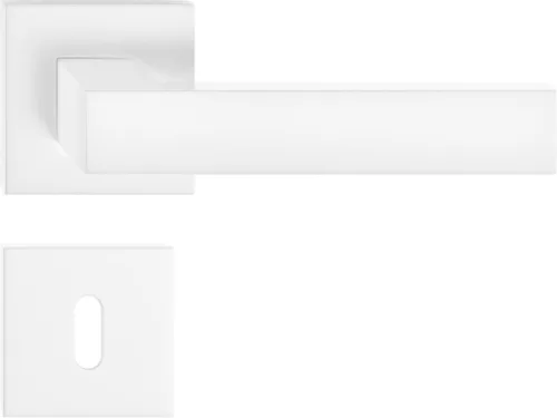 FOCUS ajtókilincs szögletes rozettás Q SLIM vékony fehér - CORONA PREMIUM BB