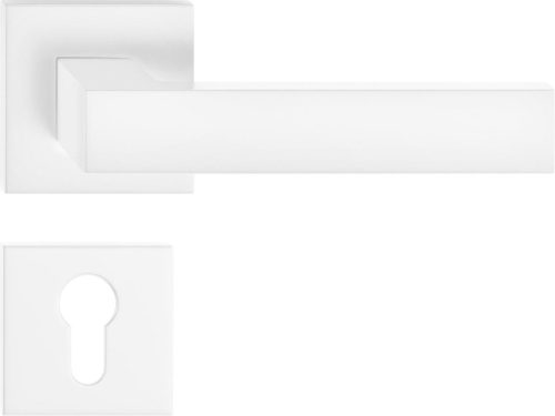 FOCUS ajtókilincs szögletes rozettás Q SLIM vékony fehér - CORONA PREMIUM PZ