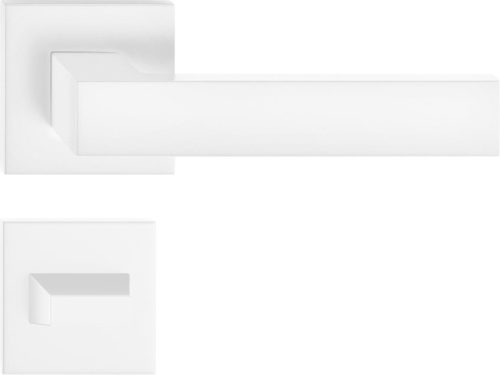 FOCUS ajtókilincs szögletes rozettás Q SLIM vékony fehér - CORONA PREMIUM WC