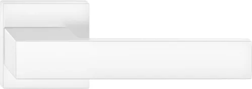 GRAND ajtókilincs szögletes rozettás matt fehér - CORONA PREMIUM Csak kilincs felső rozettán