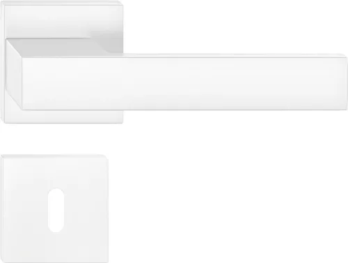 GRAND ajtókilincs szögletes rozettás matt fehér - CORONA PREMIUM BB