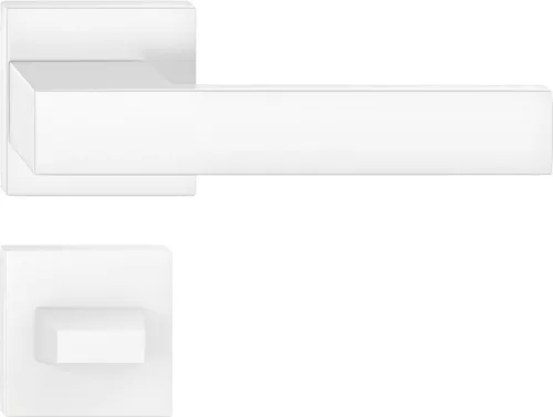GRAND ajtókilincs szögletes rozettás matt fehér - CORONA PREMIUM WC