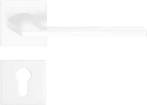 HARMONY ajtókilincs szögletes rozettás Q SLIM fehér - CORONA PREMIUM PZ