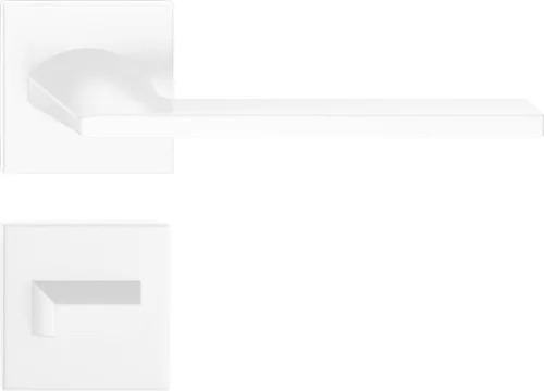 HARMONY ajtókilincs szögletes rozettás Q SLIM fehér - CORONA PREMIUM WC