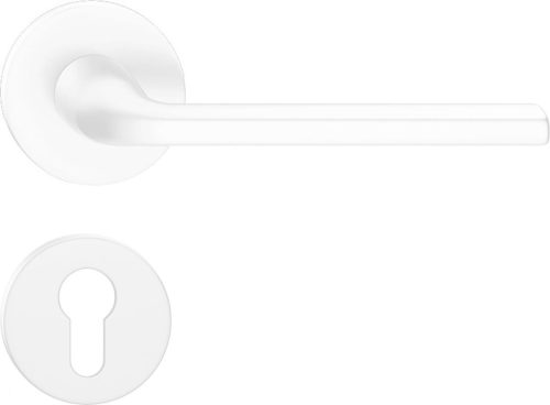 SCANDI ajtókilincs kerek rozettás R SLIM vékony matt fehér - CORONA PREMIUM PZ