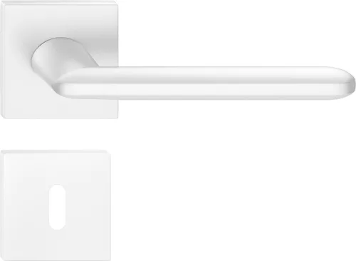 SPARK Q ajtóajtókilincs szögletes rozettás fehér - CORONA PREMIUM BB