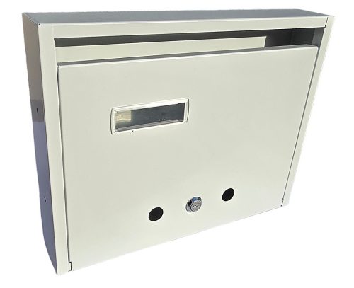 Skrzynka pocztowa na klatkę schodową (Floryda) 350 mm x 270 mm x 60 mm wizytówka otwierana do góry szara