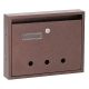 Skrzynka pocztowa na klatkę schodową (Rio) 350 mm x 270 mm x 60 mm Wizytówka otwierana w dół Brązowa