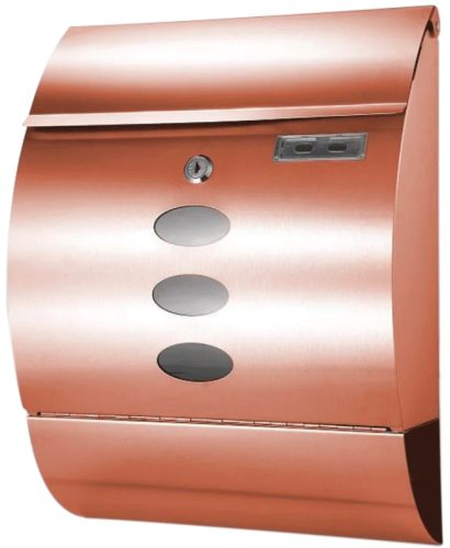  Cutie poștală îndoită stil ROSE GOLD Oțel inoxidabil Inox cu suport pentru ziare