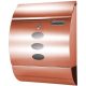 Briefkasten Design Bent ROSE GOLD Edelstahl Inox mit Zeitungshalter