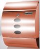 Mailbox bented style ROSE GOLD Stainless Steel Inox with Newspaper Holder  
