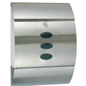   Postaláda Design Hajlított Nemesacél Inox  Újságtartóval