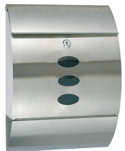 Mailbox Design Bent Stainless Steel Inox with Newspaper Holder