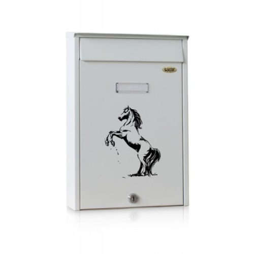 Mailbox Posta II. Horse motive White