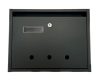 Mailbox with downward-opening stairwell with  business card holder ANTHRACITE (350 MM X 270 MM X 60MM)