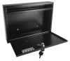 Mailbox with downward-opening stairwell with  business card holder ANTHRACITE (350 MM X 270 MM X 60MM)