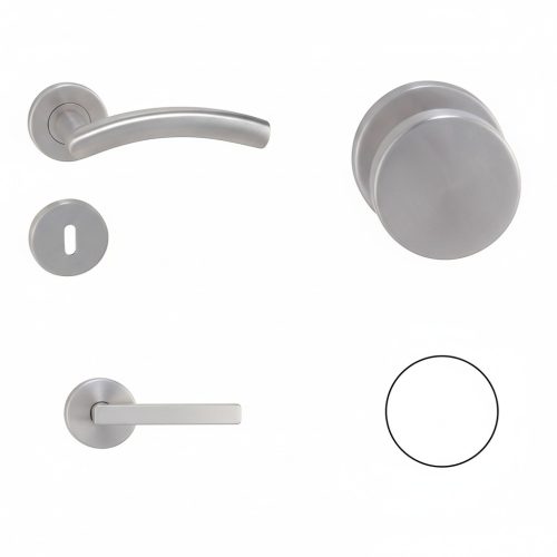 Alex Körrozettás (Fém Alaplappal) Rozsdamentes Inox PZ  Gomb/Kilincs