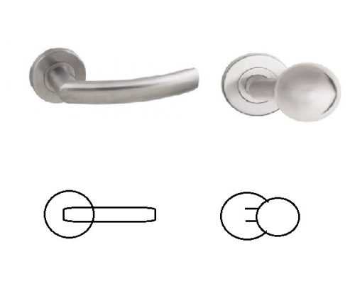 Stainless steel BB Asymmetrical Button/Handle