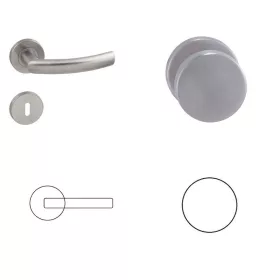   Gina Runder (mit Metallsockel) Edelstahl Inox BB Knopf/Türknauf
