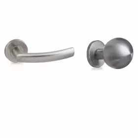   Gina Runden (mit Metallbasis) Edelstahl Inox PZ Zylindrischer Knopf/Türknauf