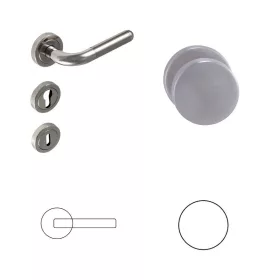   Giulia (Isabel) Runder Rosetten Edelstahl Inox PZ Knopf/Knopf