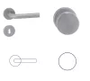 Lisa Din Fix Csapos Körrozettás Rozsdamentes Inox WC  Gomb/Kilincs
