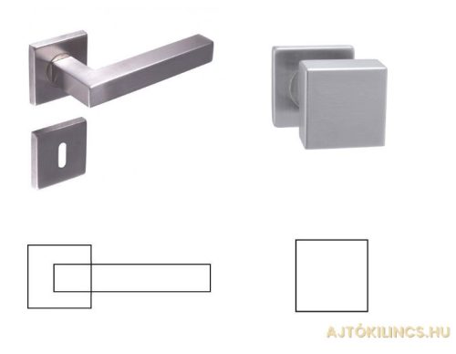 Colombo (Cubik) Quadratischer Edelstahl Inox BB Knopf/Türknauf