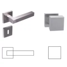   Colombo (kubischer) quadratischer asymmetrischer Edelstahl Inox PZ Knopf/Knopf