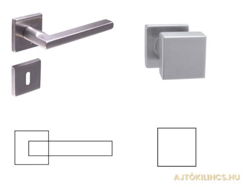 Ella Quadratischer BB Knopf/Knopf aus Edelstahl Inox