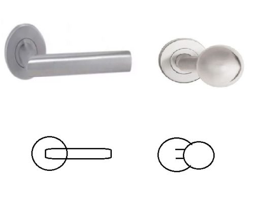 Tímea Stainless steel BB Asymmetrical Button/Handle