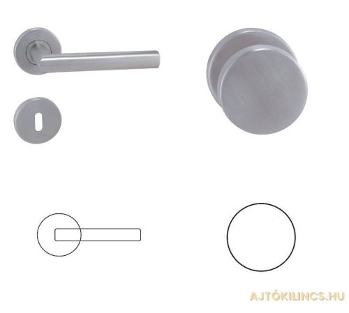 Tímea Stainless steel WC Button/Handle