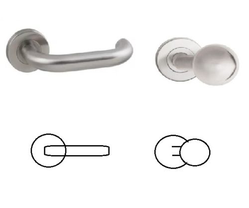 U-form Stainless steel BB Asymmetrical Button/Handle