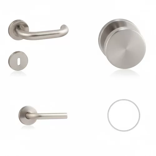 Ubul U förmiger Runder Rosetten Edelstahl Inox PZ Knopf/Knopf