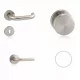 Ubul U-alakú Körrozettás Rozsdamentes Inox WC Gomb/Kilincs