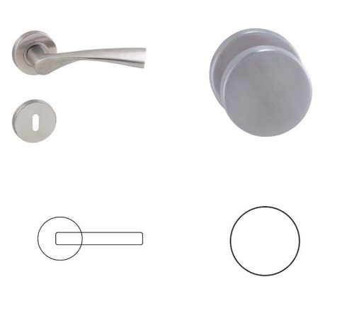 Gréta Stainless steel PZ Button/Handle