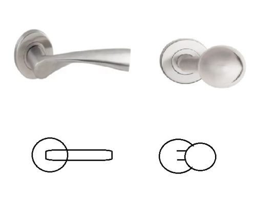 Gréta Stainless steel WC Asymmetrical Button/Handle